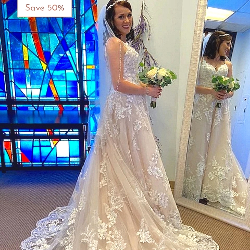 Eddy K CT194 Ivory Wedding Gown New